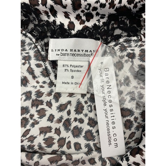 NWT Linda Hartman Intimates Size 8 Animal Print Black Lace Maxi Nightgown - Picture 8 of 8
